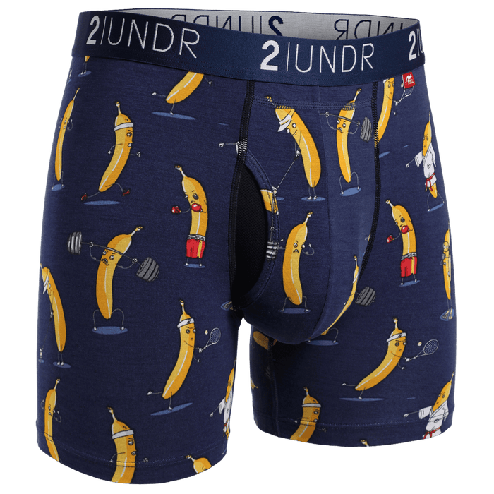 2UNDR 2 Pack - Swing Shift Boxer Brief - Banathlete Navy/Grey