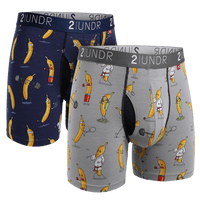 2UNDR 2 Pack - Swing Shift Boxer Brief - Banathlete Navy/Grey