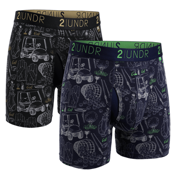 2UNDR 2 Pack - Swing Shift Boxer Brief - Range Time Black/Navy