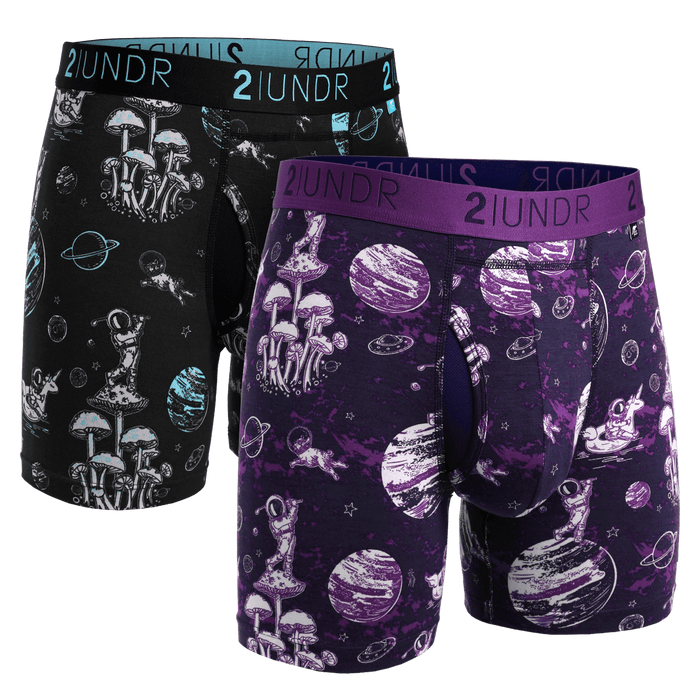 2UNDR 2 Pack - Swing Shift Boxer Brief - Space Golf Black/Navy