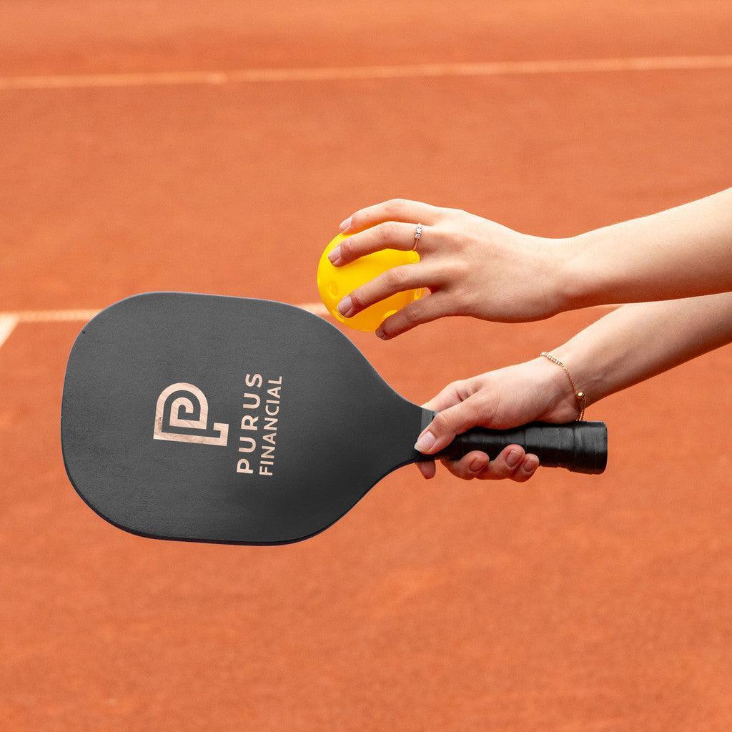 Custom Logo Pickleball Set including 2 Paddles and Ball
