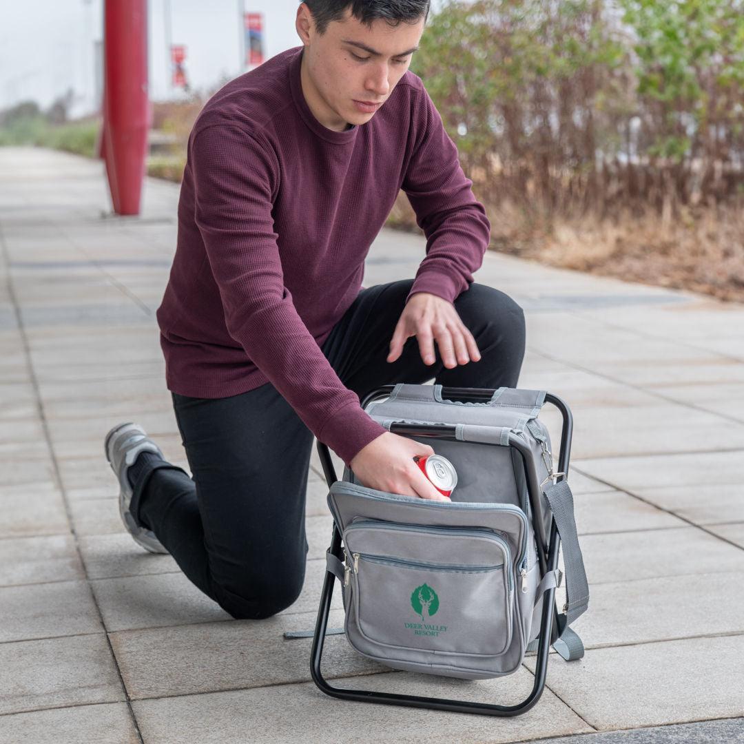 Custom Logo Riverbend Foldable Cooler Backpack & Chair