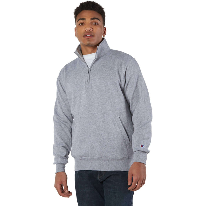Custom Logo Champion Adult Powerblend® Quarter-Zip Pullover - Mens