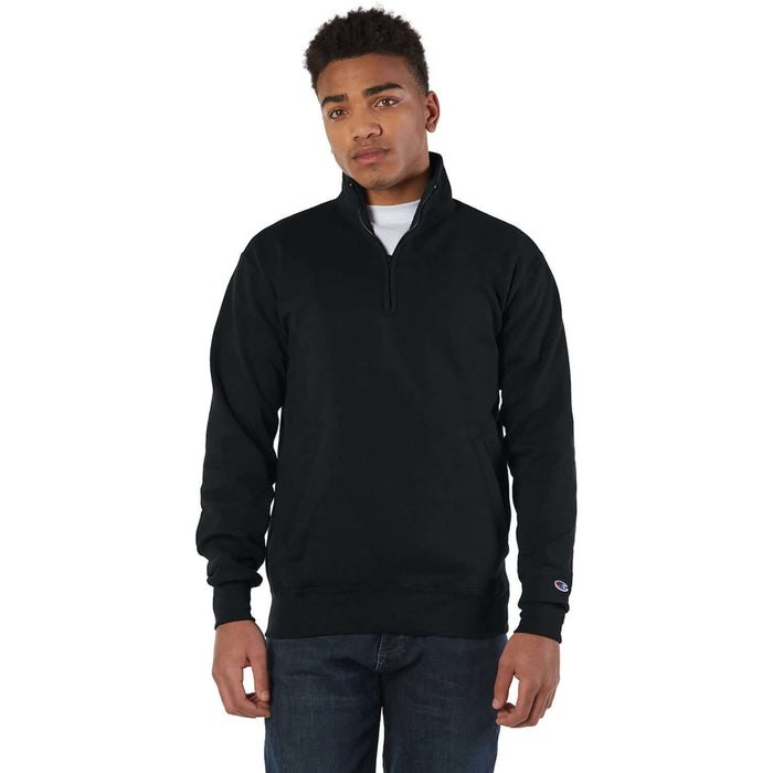 Custom Logo Champion Adult Powerblend® Quarter-Zip Pullover - Mens