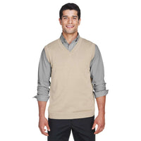 Custom Logo Devon & Jones Adult V-Neck Vest - Mens