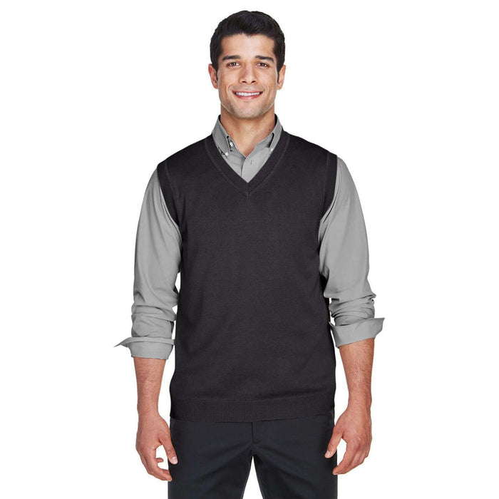 Custom Logo Devon & Jones Adult V-Neck Vest - Mens