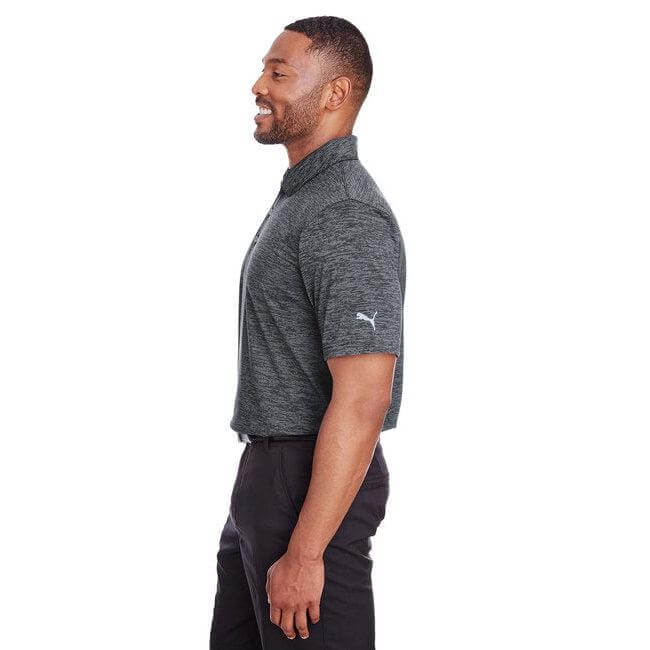 Custom Logo PUMA Golf Icon Heather Golf Polo - Mens