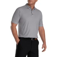 FootJoy Octagon Print Lisle Spread Collar Golf Polo