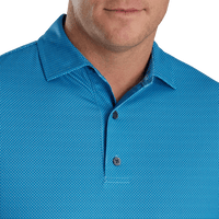 FootJoy Octagon Print Lisle Spread Collar Golf Polo