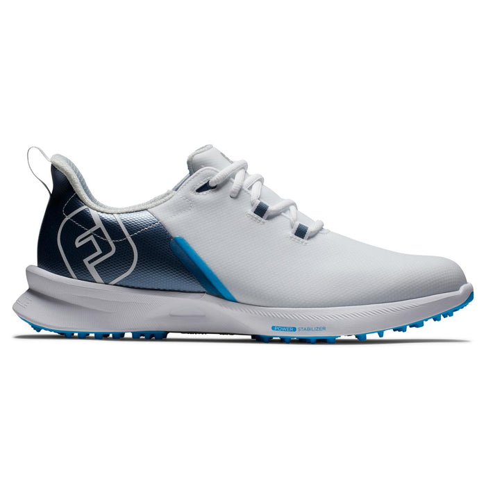 Footjoy Fuel Sport Spikeless Laced Golf Shoe - Mens White/Navy - BLOWOUT SALE