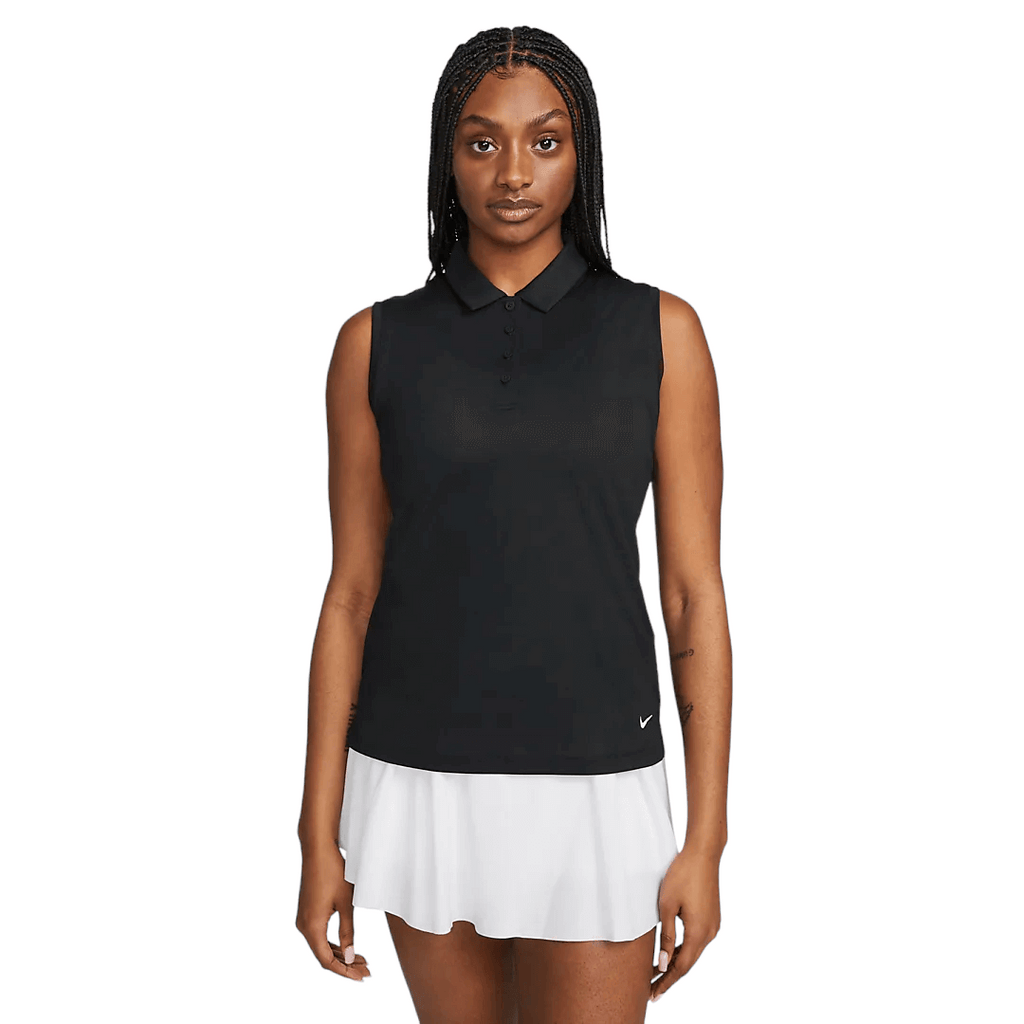 Black sleeveless polo hotsell