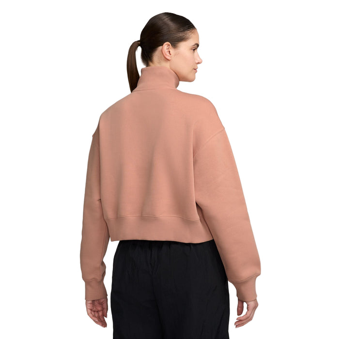 Nike Sportswear Phoenix 1/4-Zip Cropped Fleece Sweater - Womens