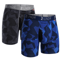 2UNDR 2 Pack - Swing Shift Boxer Brief Black Camo/Blue Camo