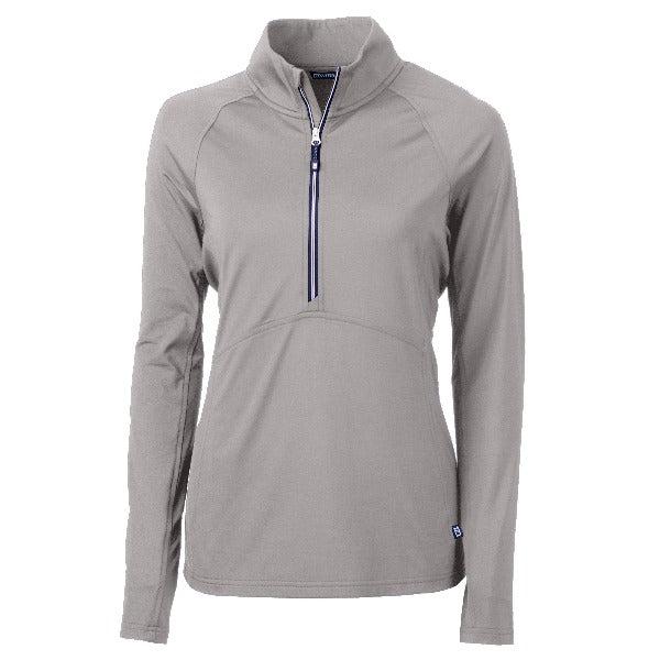 Custom Logo Cutter & Buck Adapt Eco Knit Stretch Womens Half Zip Pullover