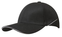 Custom Logo Headwear Canada American Premium Twill with Sandwich Trim on Peak & Crown