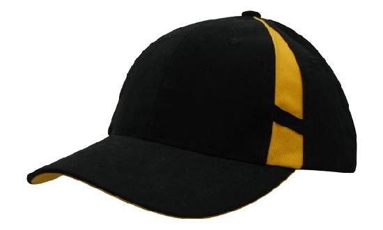 Custom Logo Headwear Canada Brushed Heavy Cotton with Crown Inserts & Contrasting Peak Under & Strap