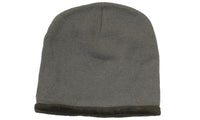 Custom Logo Headwear Canada Roll Down Acrylic & Polar Fleece Beanie - Toque
