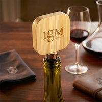Custom Logo Kirtle Bamboo Bottle Stopper w/Bottle Opener