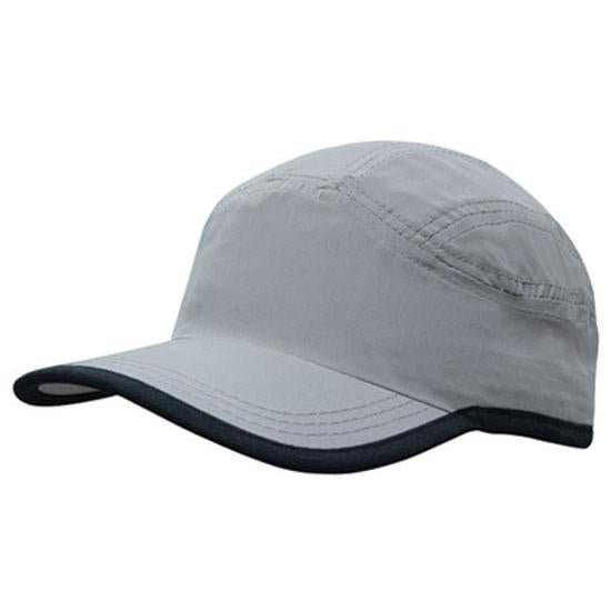 Custom Logo Headwear Canada Microfibre Sports Cap with Trim on Edge of Crown & Peak