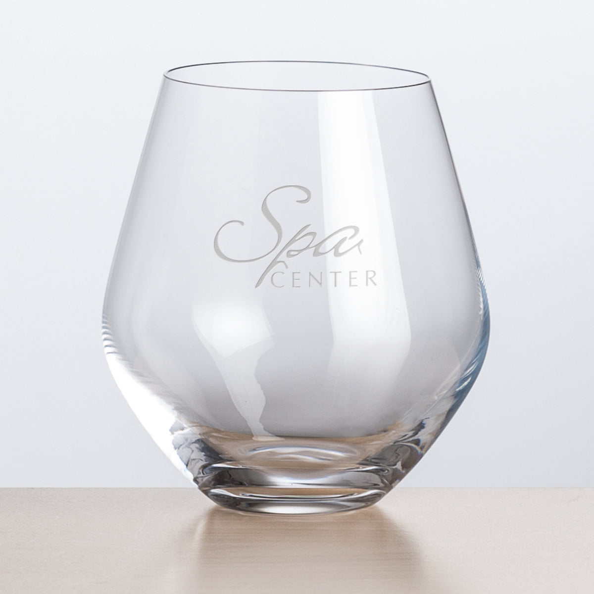 Custom Logo Reina Stemless Wine - Deep Etch