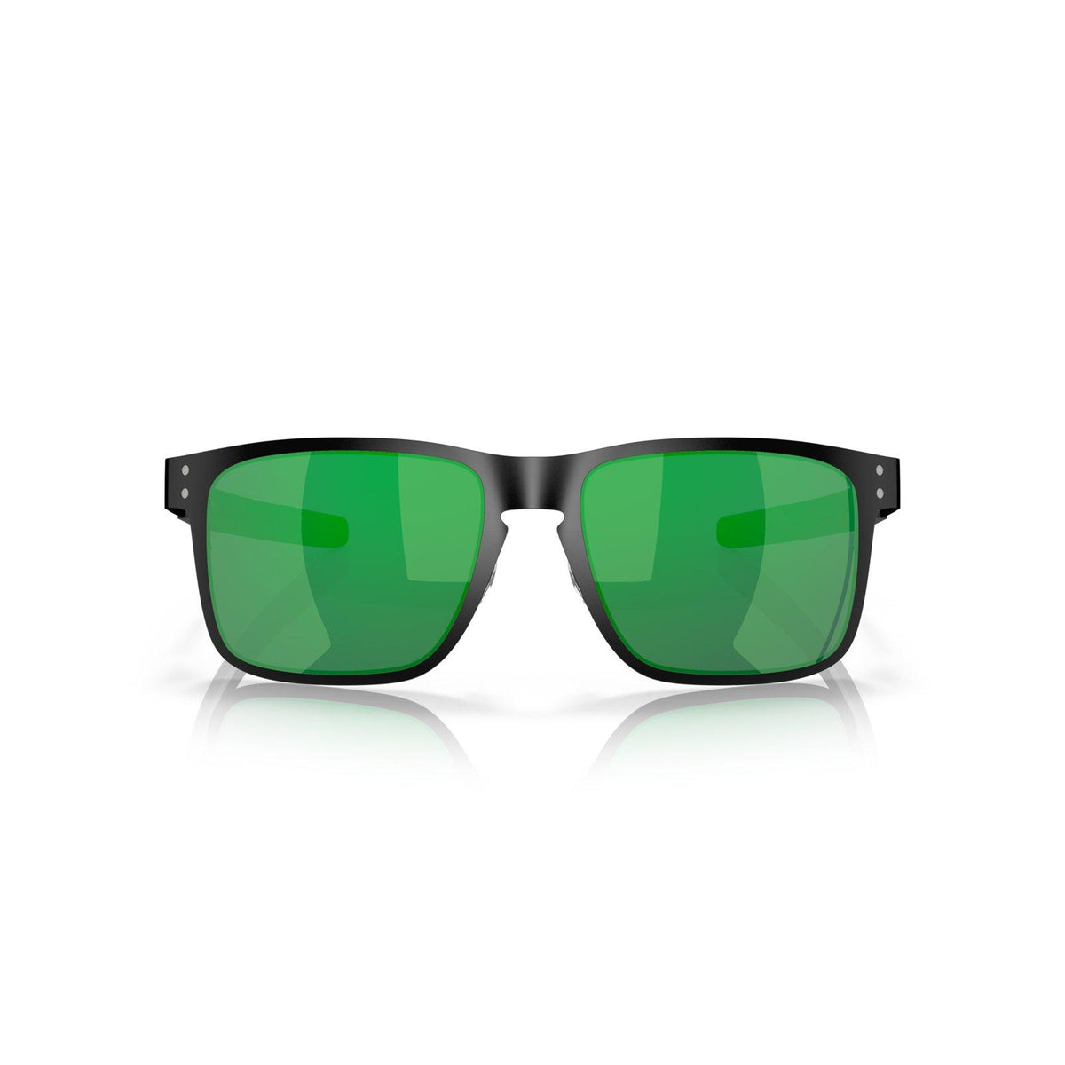Oakley Holbrook Metal Sunglasses - Matte Black/Jade Iridium