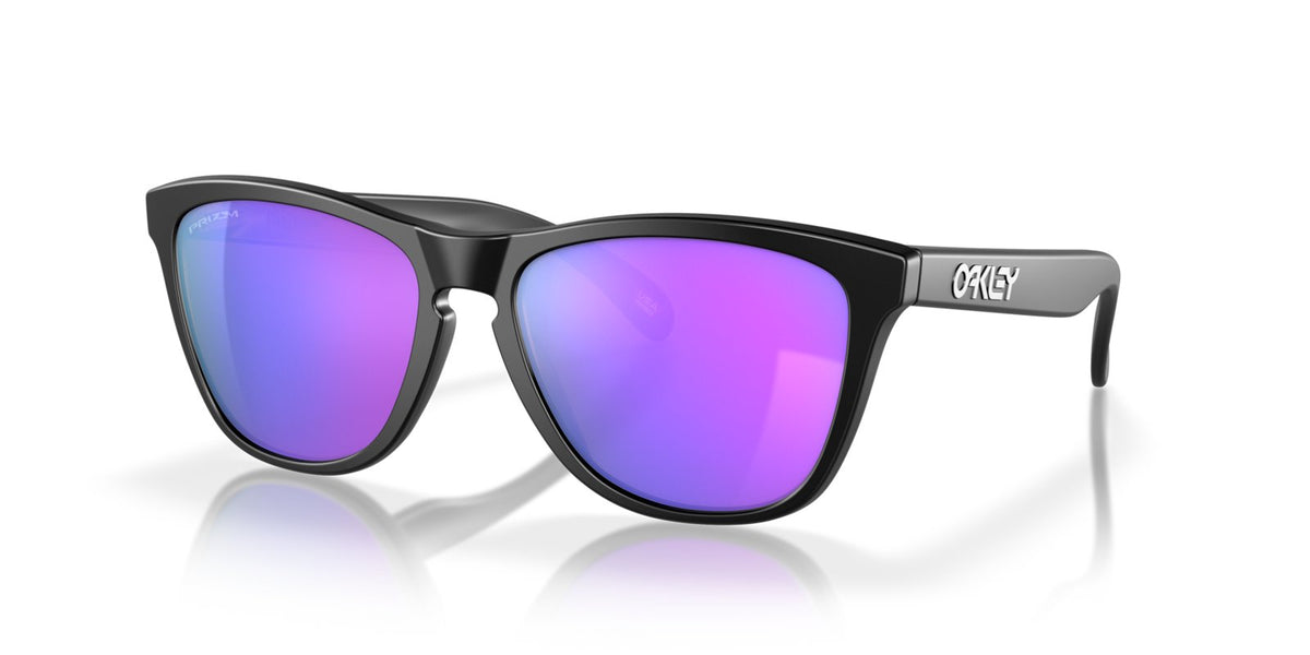 Oakley Frogskins Sunglasses - Matte Black/Prizm Violet