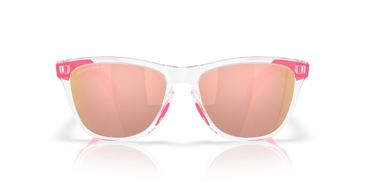 Oakley Frogskins Sunglasses - Clear/Prizm Rose Gold Polarized