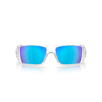 Oakley Heliostat Sunglasses - Clear/Prizm Sapphire Polarized