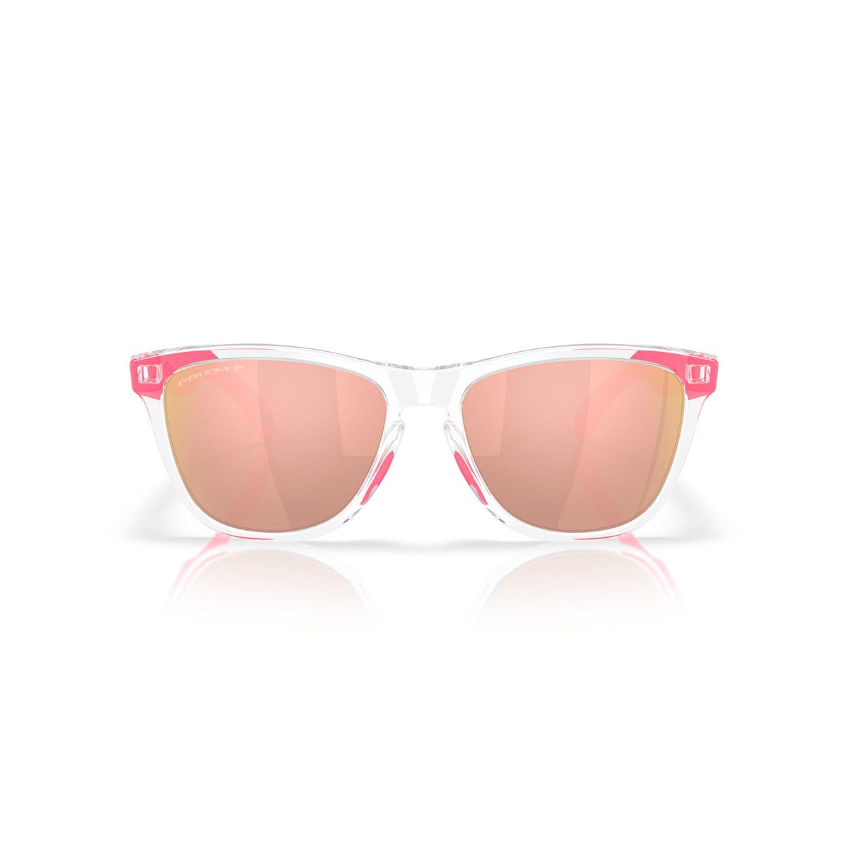 Oakley Frogskins (Low Bridge Fit) Sunglasses - Clear/Prizm Rose Gold Polarized