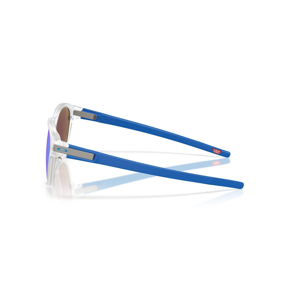 Oakley Latch (Low Bridge Fit) Sunglasses - Matte Clear/Prizm Sapphire