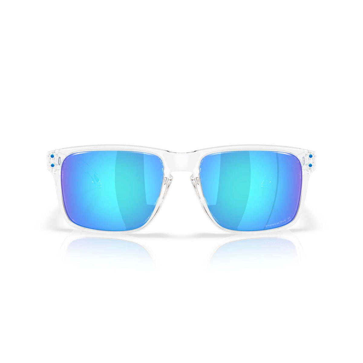Oakley Holbrook XXL (Low Bridge Fit) Sunglasses - Polished Clear/Prizm Sapphire Polarized