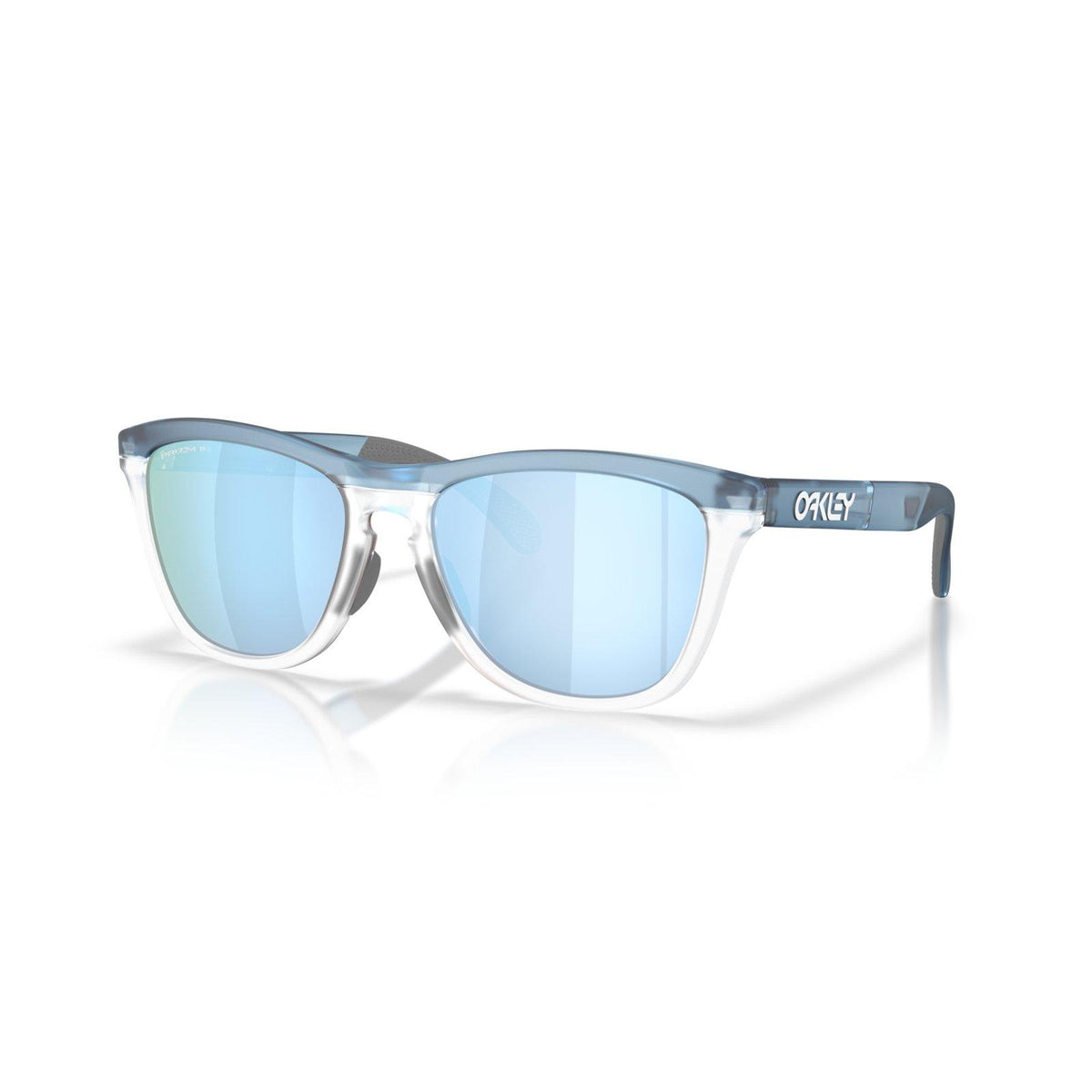 Oakley Frogskins Range XL (Low Bridge Fit) Sunglasses - Matte Transparent Stonewash/Prizm Deep Water Polarized