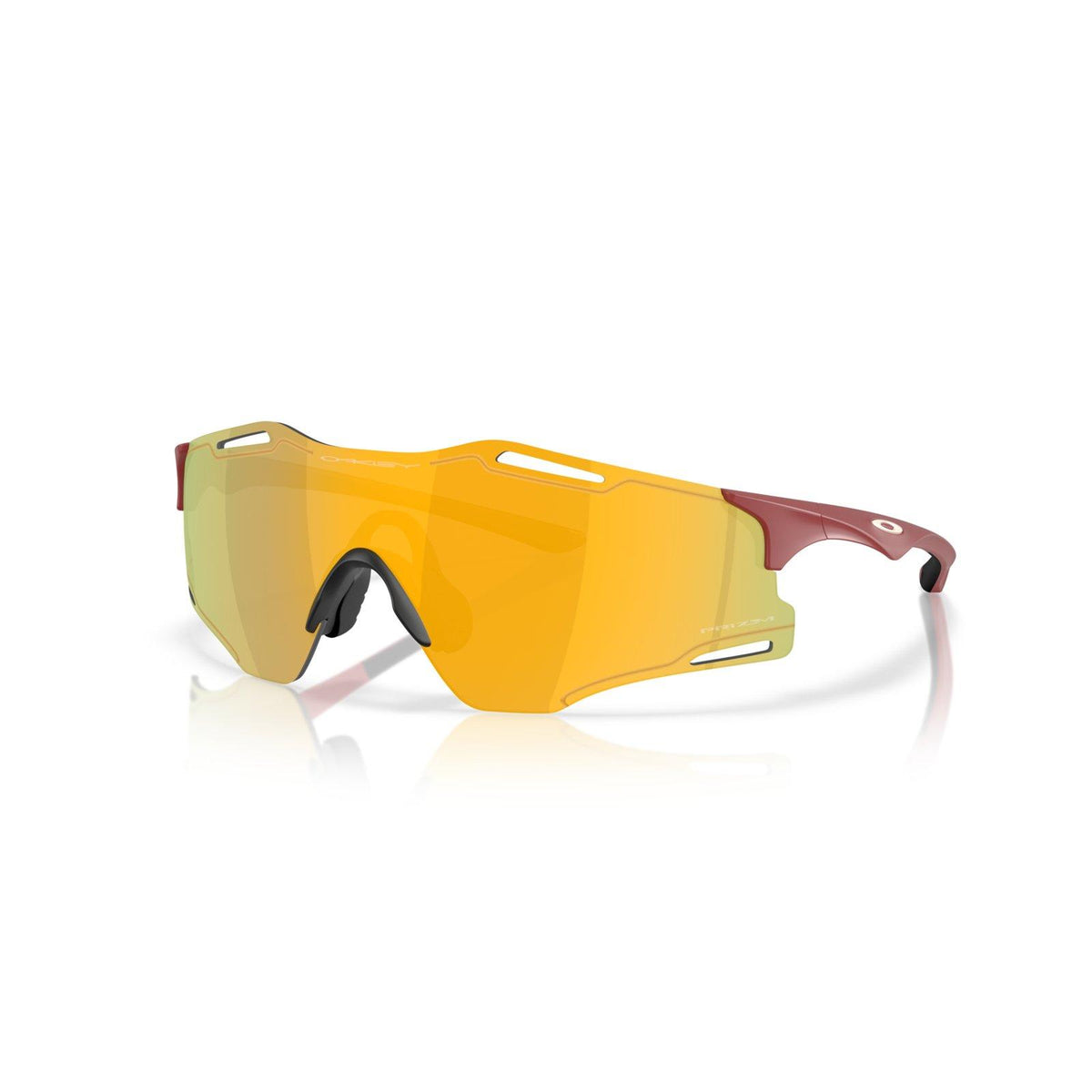 Oakley Cybr Zero Sunglasses - Matte Iron Red/Prizm 24K
