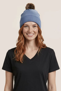 Custom Logo Ethica Pom Pom Beanie