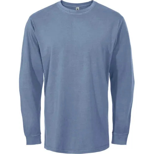 Custom Logo Initial Vintage Washed Long Sleeve T-shirt