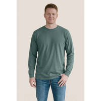 Custom Logo Initial Vintage Washed Long Sleeve T-shirt