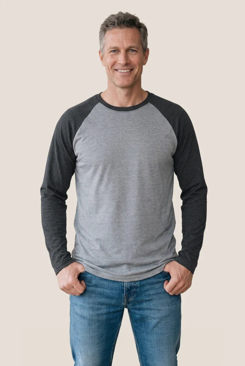 Custom Logo Ethica Raglan Long Sleeve T-shirt