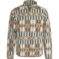 Custom Logo Initial Patterned ¼ Button-down Sweater