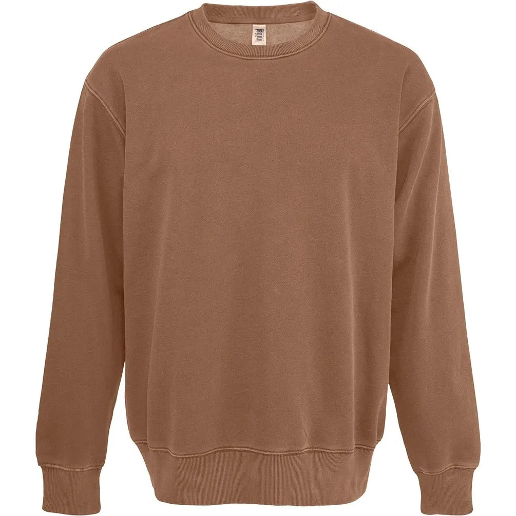 Custom Logo Initial Vintage Wash Crewneck Sweatshirt