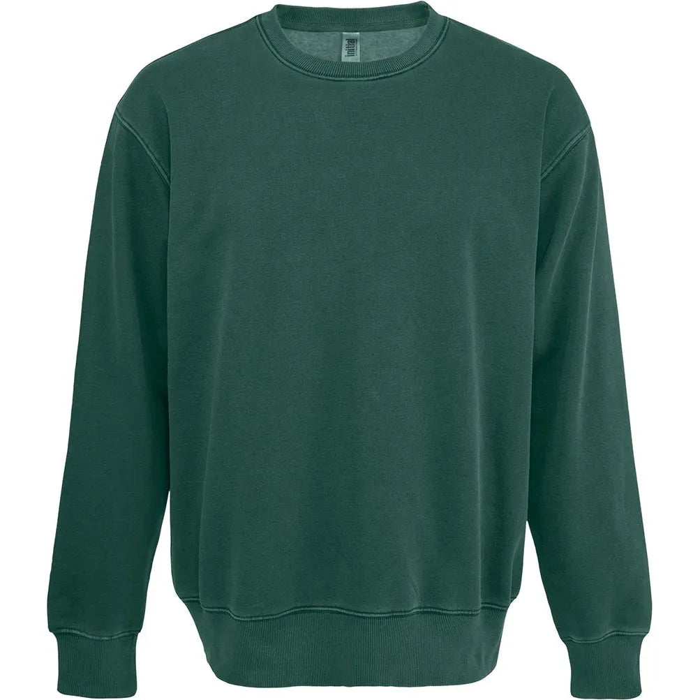 Custom Logo Initial Vintage Wash Crewneck Sweatshirt