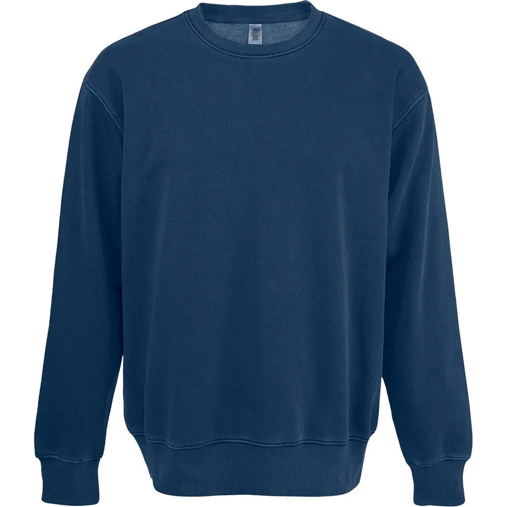 Custom Logo Initial Vintage Wash Crewneck Sweatshirt