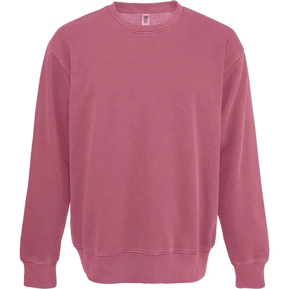 Custom Logo Initial Vintage Wash Crewneck Sweatshirt