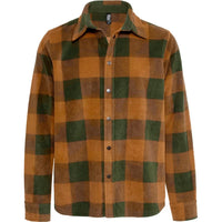 Custom Logo Initial Checkered Button-down Overshirt