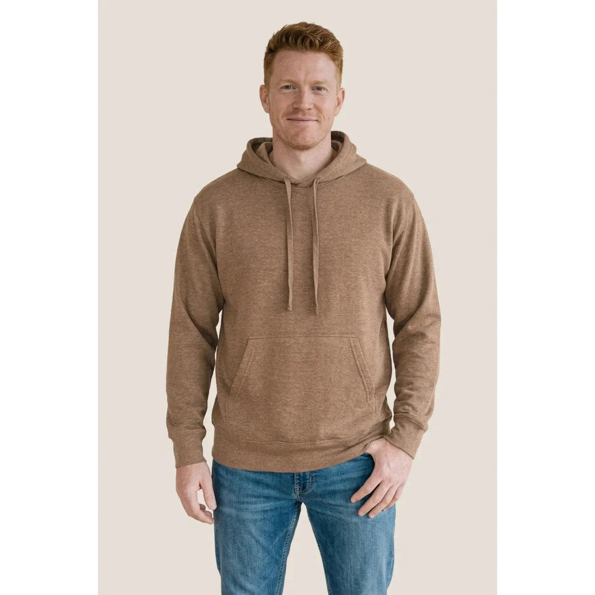 Custom Logo Initial Lightweight Hooded Sweatshirt