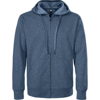 Custom Logo Initial Lightweight Full-Zip Hooded Sweatshirt