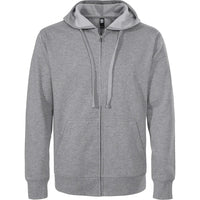 Custom Logo Initial Lightweight Full-Zip Hooded Sweatshirt