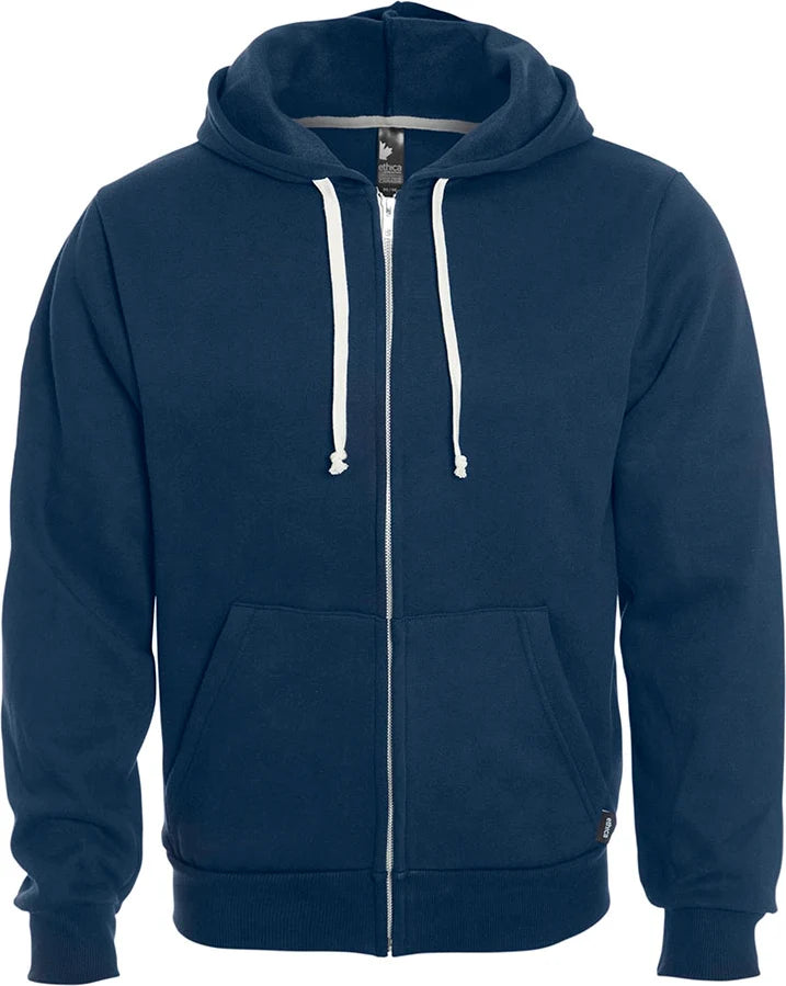 Custom Logo Ethica Hooded Full Zip Sweatshirt