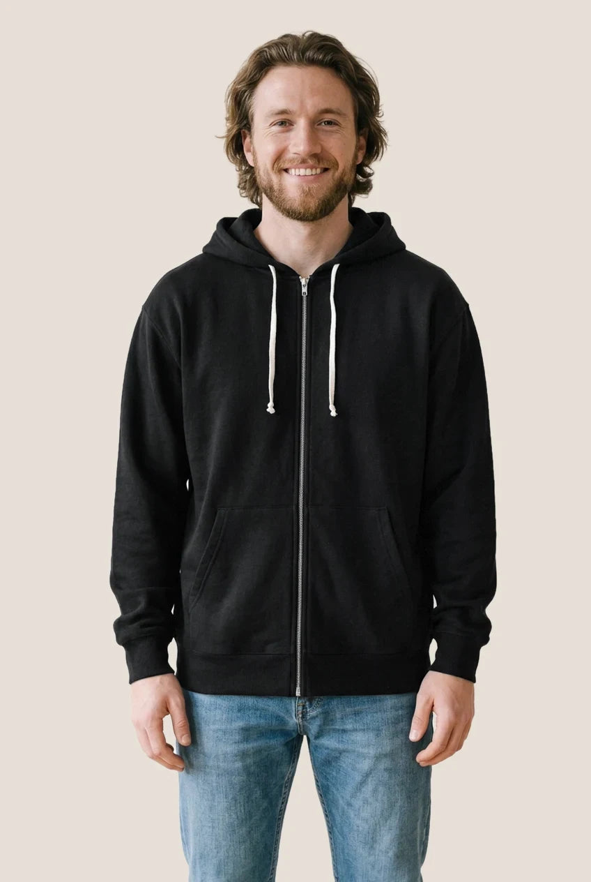 Custom Logo Ethica Hooded Full Zip Sweatshirt