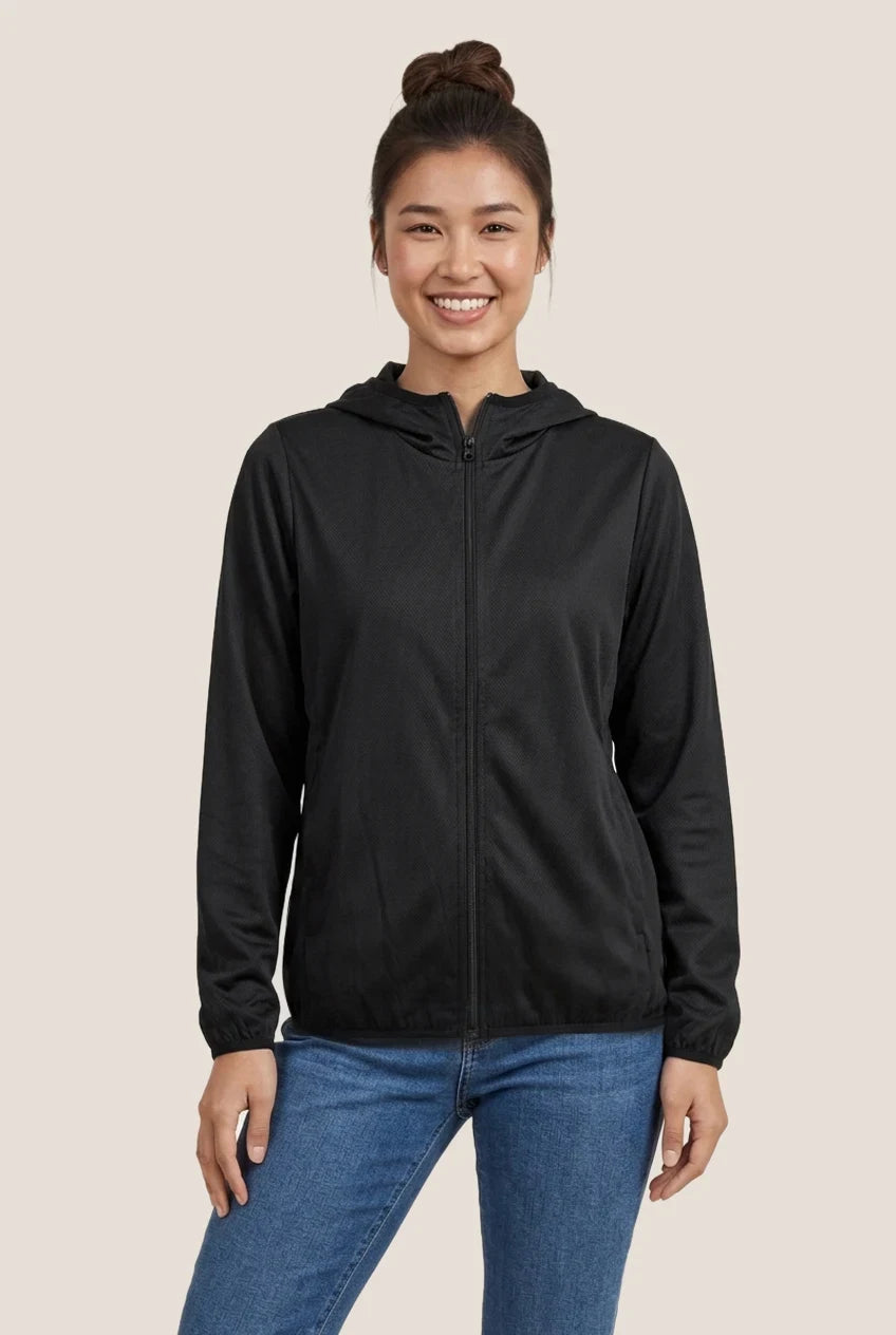 Custom Logo Ethica Windbreaker Hooded Jacket - Women