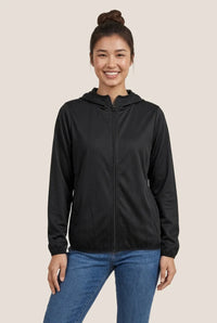Custom Logo Ethica Windbreaker Hooded Jacket - Women